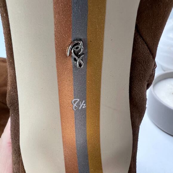 Sam Edelman Leigh Knee High Boots Side Zip Suede Upper Brown Womens 8.5 - Picture 8 of 10